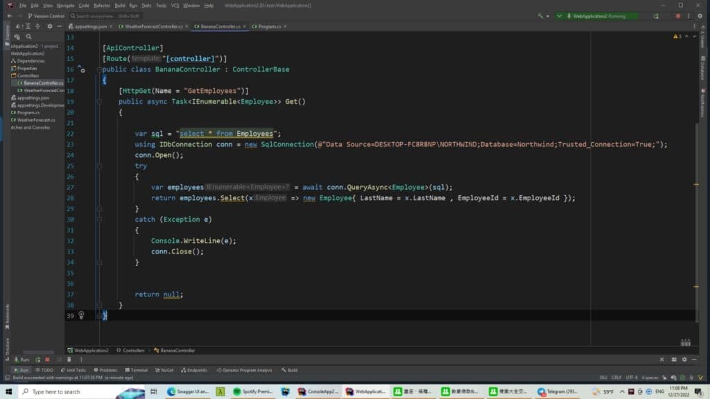 使用dapper撈取本地資料庫的資料
