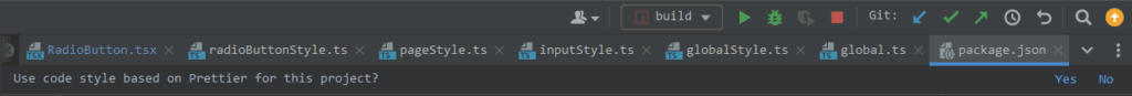 WebStorm – prettier